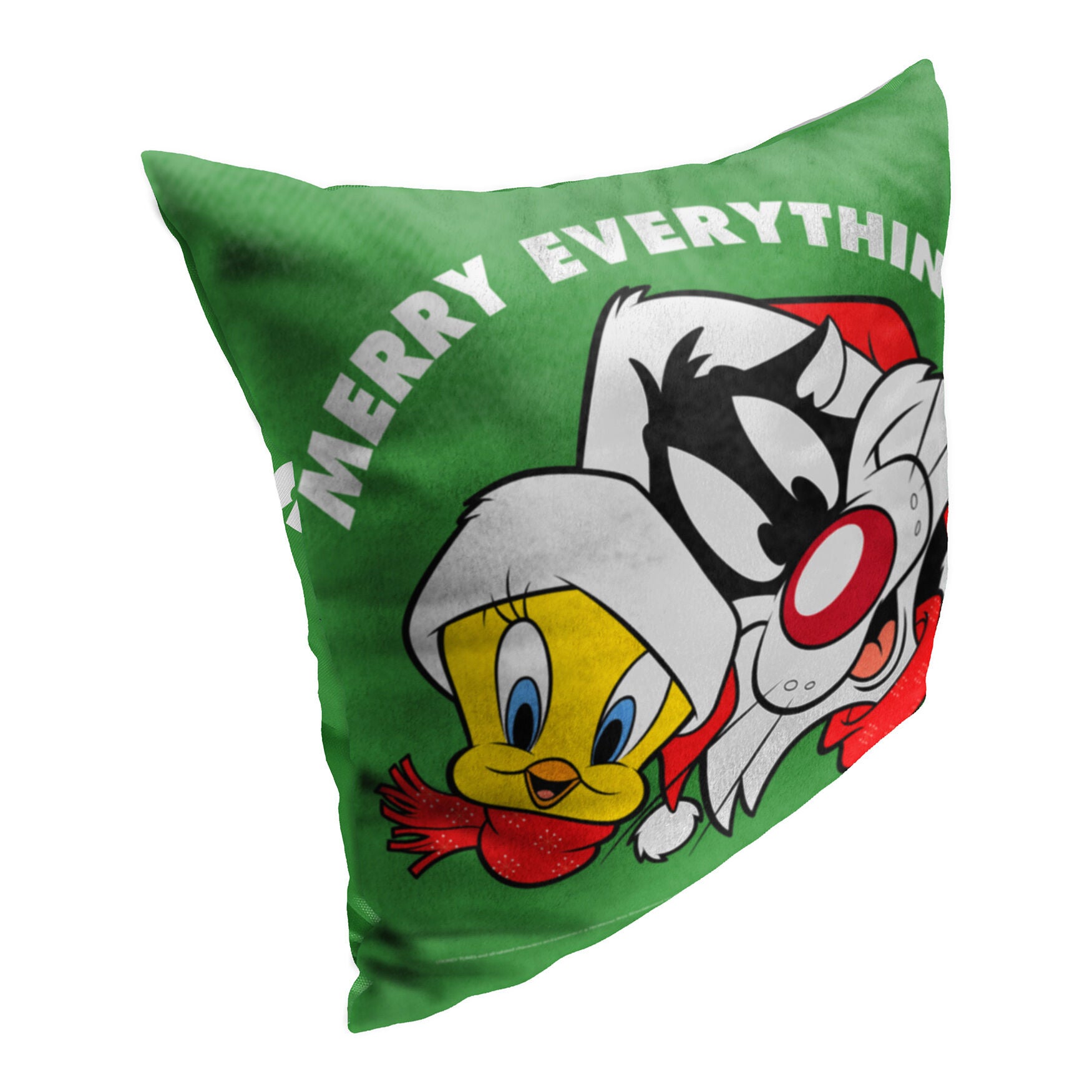 Wb Looney Tunes Merry Everything Printed Throw Pillow, , on-hover image number 1