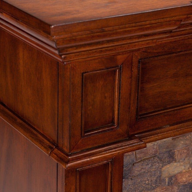 Merrimack Simulated Stone Convertible Electric Fireplace, , alternate image number 2