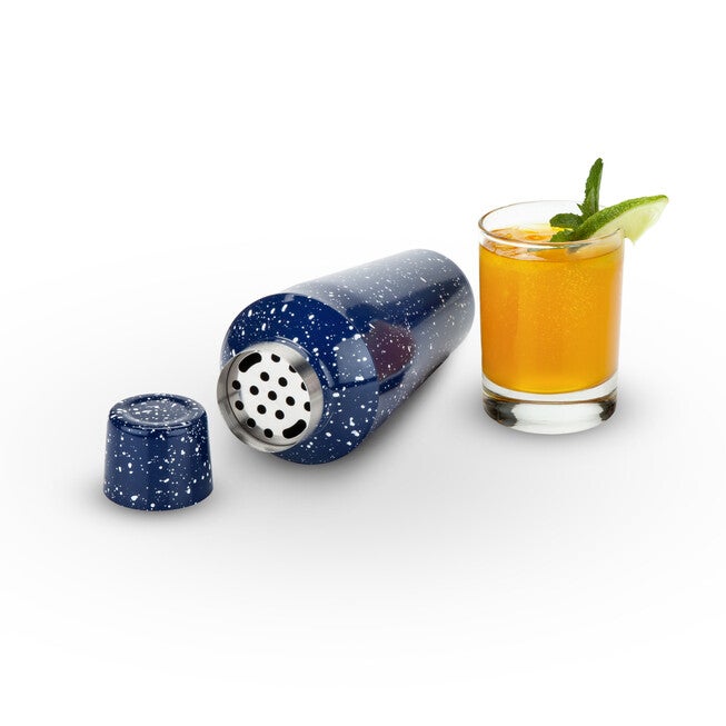 Enamel Cocktail Shaker And Jigger Set, , on-hover image number 1