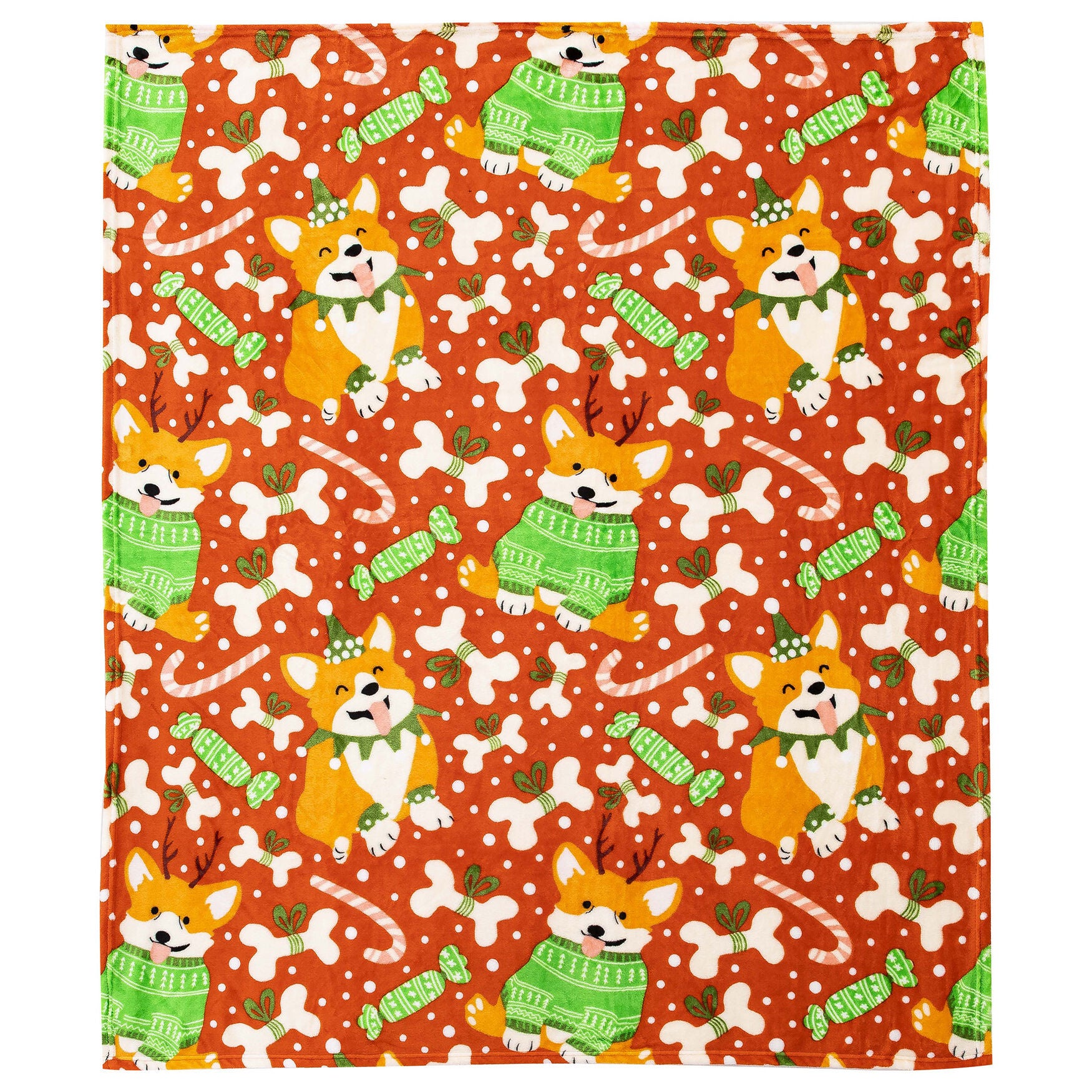 Christmas Corgie Silk Touch Throw, O, hi-res image number 0