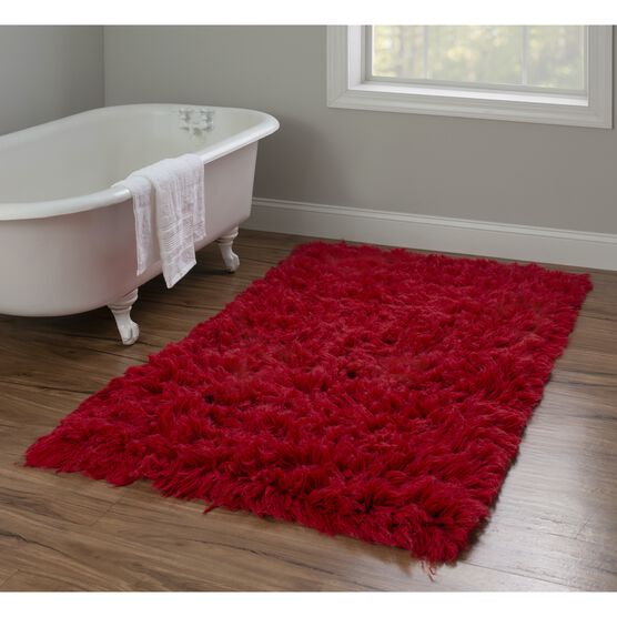 Flokati Red Rug, , on-hover image number null
