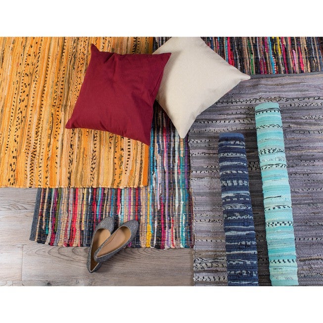Multi Mustard Rag Rug 50X80Cm, , alternate image number null