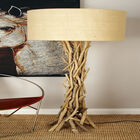 Beige Wood Rustic Floor Lamp, , alternate image number null
