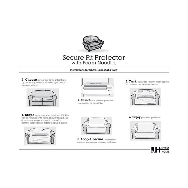 Ripple Plush Secure Fit Sofa Furniture Cover Slipcover, , alternate image number null