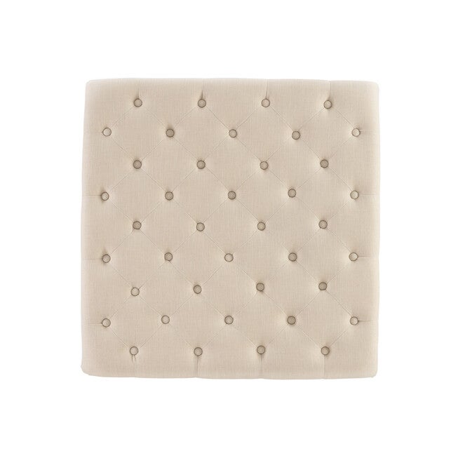 Isabelle Natural Square Tufted Ottoman, , alternate image number null