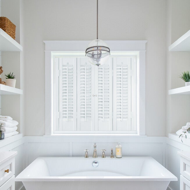 Classic Interior Faux Wood Shutters White, WHITE, alternate image number null