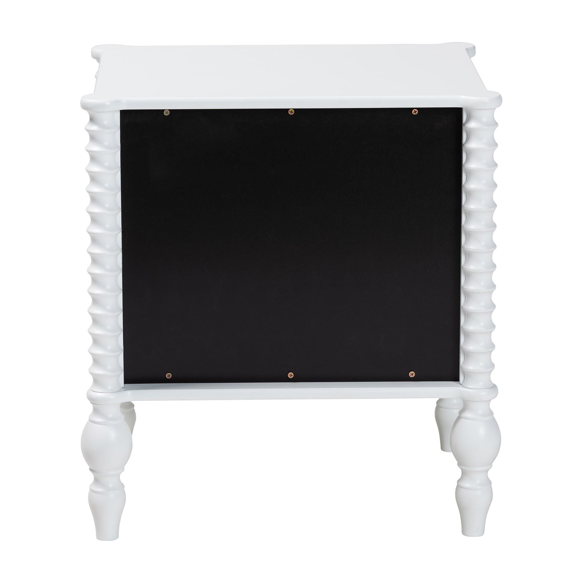Callison Spindle Nightstand - 2-Drawer, WHITE, alternate image number 5
