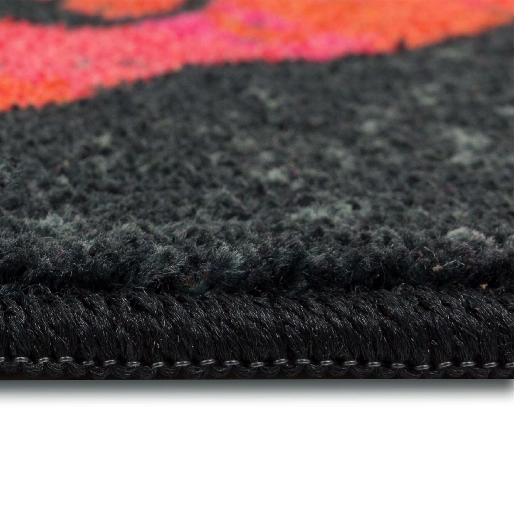 Speckled Pumpkin Black Kitchen Rug, , alternate image number 4