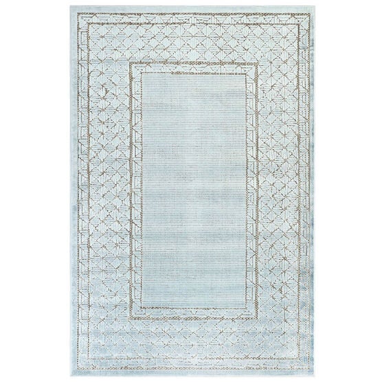 Liora Manne Rialto Border Indoor/Outdoor Rug, AQUA, hi-res image number null