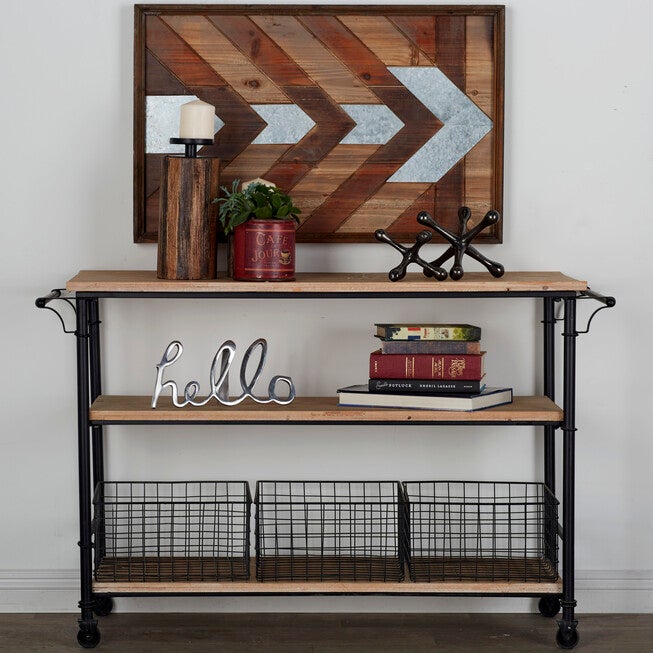 Brown Industrial Metal Storage Cart, 32 x 48, , alternate image number null