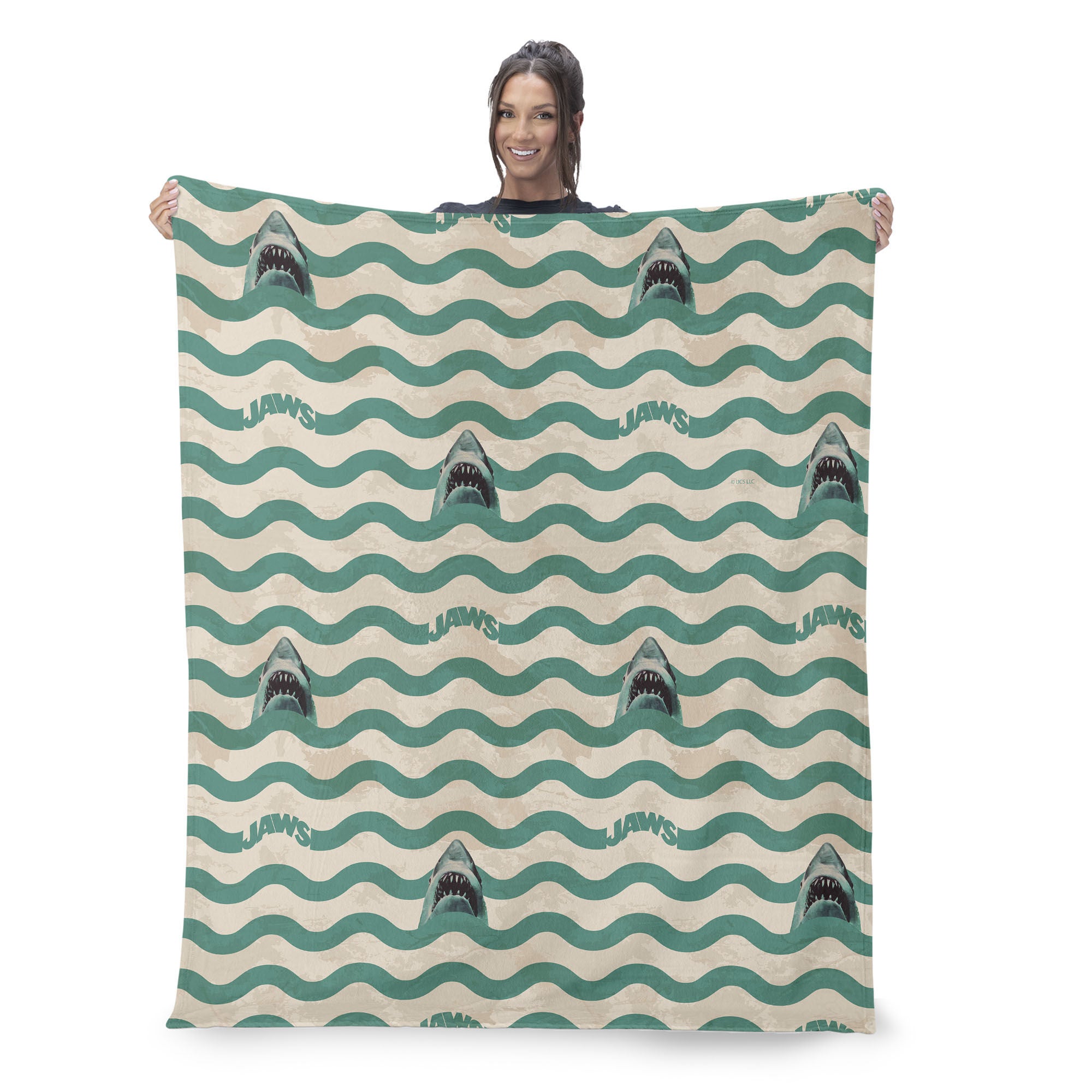 Jaws Psychedelic Sea Silk Touch Throw Blanket 60x80 inches, PSYCHEDELIC, on-hover image number 1