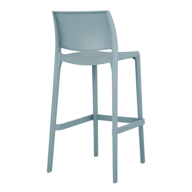 Set of 2 Sensilla Outdoor Stackable Bar Stools, BABY BLUE, alternate image number 3