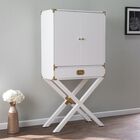 Campaign Tall Bar Cabinet W Storage, WHITE, hi-res image number null