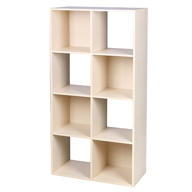 Home Basics Open and Enclosed 8 Cube MDF Storage Organizer Espresso, , alternate image number 1