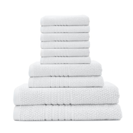 Softee 10 Pc Towel Set 10 Pc Towel Set, WHITE, hi-res image number null