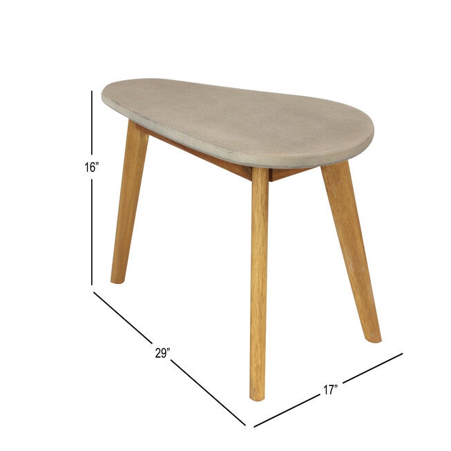 Grey Resin Modern Outdoor Accent Table, , alternate image number null