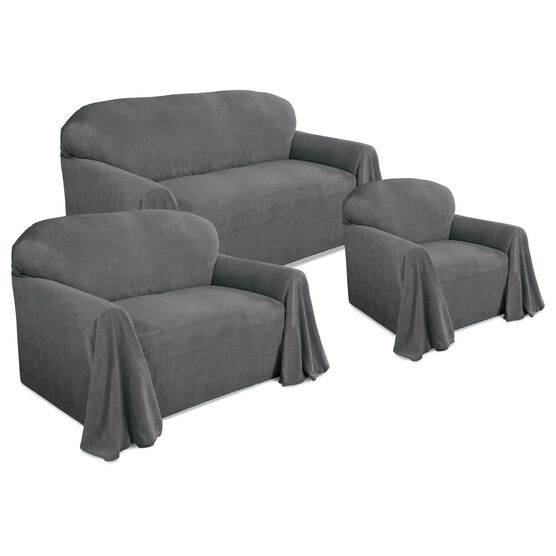 Coral Fleece Throw Loveseat Furniture Cover, , alternate image number null