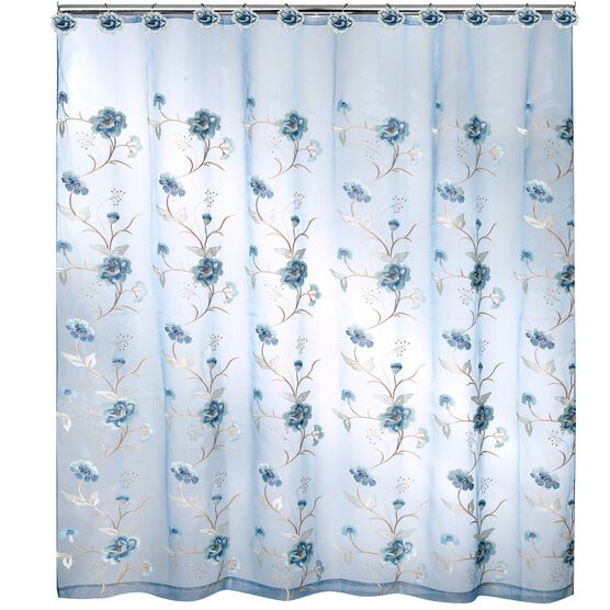 Dublin Rose Shower Curtain, BLUE, hi-res image number null