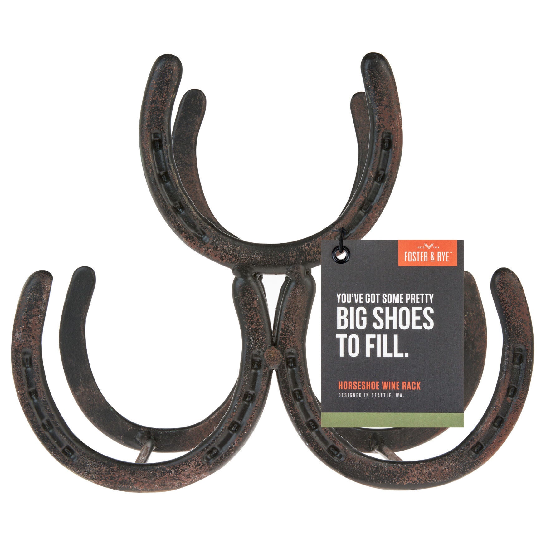 Horseshoe 3 Bottle Metal Wine Rack, , alternate image number 3