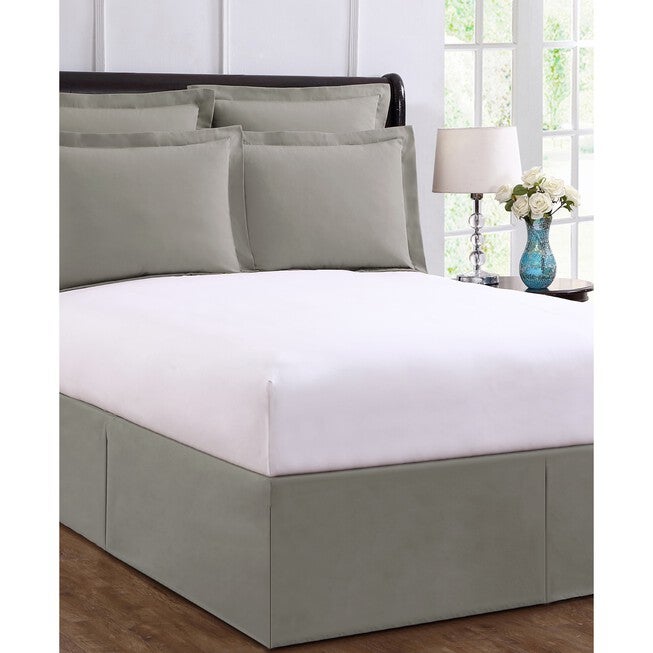 Bed Maker's Tailored Bedskirt, SILVER, hi-res image number 0