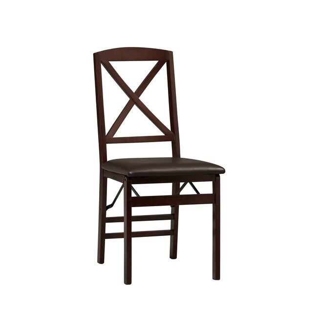 X Back Folding Chair, ESPRESSO, hi-res image number 0