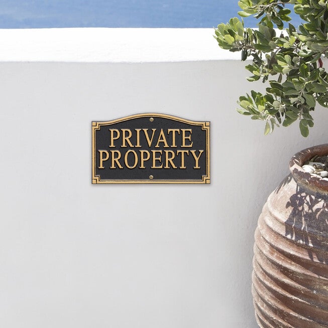 Private Property Statement Plaque, , alternate image number null