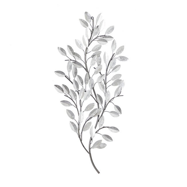 Silver Metal Glam Floral Wall Decor, , alternate image number null