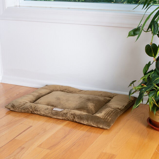 Pet Bed Mat, Dog Crate Soft Pad With Poly Fill Cushion, Large Sage Green, , alternate image number null