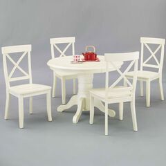 Round Pedestal Dining Table & Side Chairs, 
