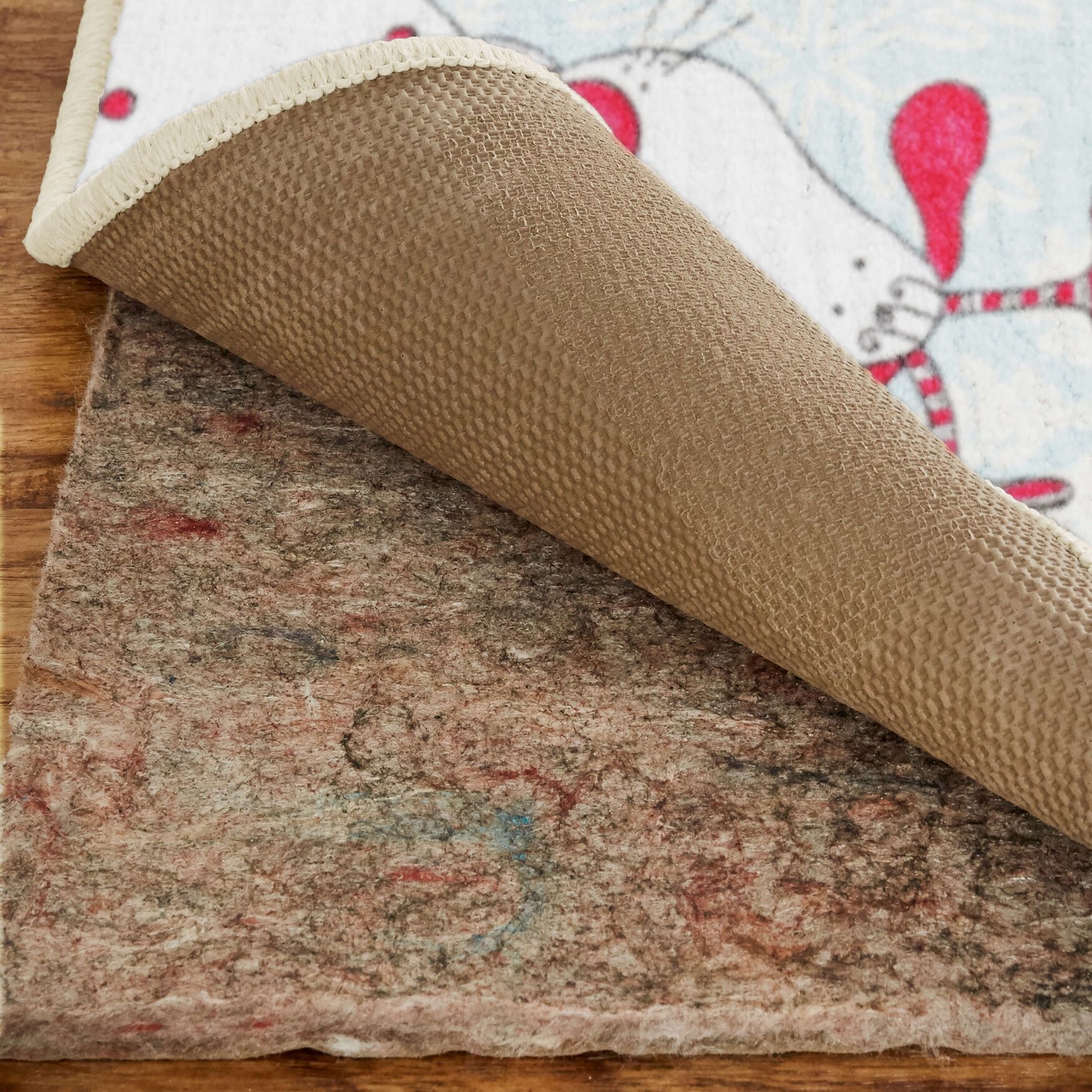 Christmas Friends Light Blue Kitchen Rug, , alternate image number 2