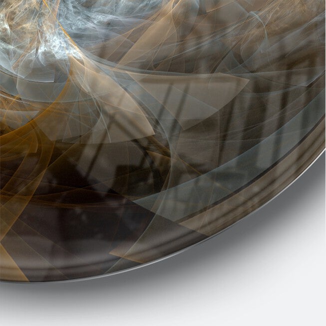 Symmetrical Yellow Fractal Flower Modern Wall Clock, , alternate image number 2