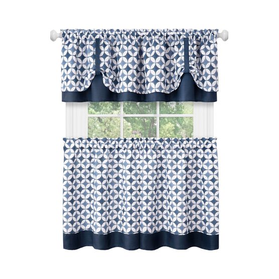 Callie Window Curtain Tier Pair and Valance Set - 58x24, , alternate image number null
