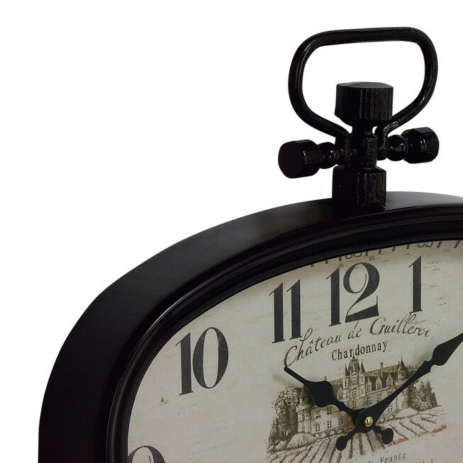 White Vintage Metal Wall Clock, , alternate image number null