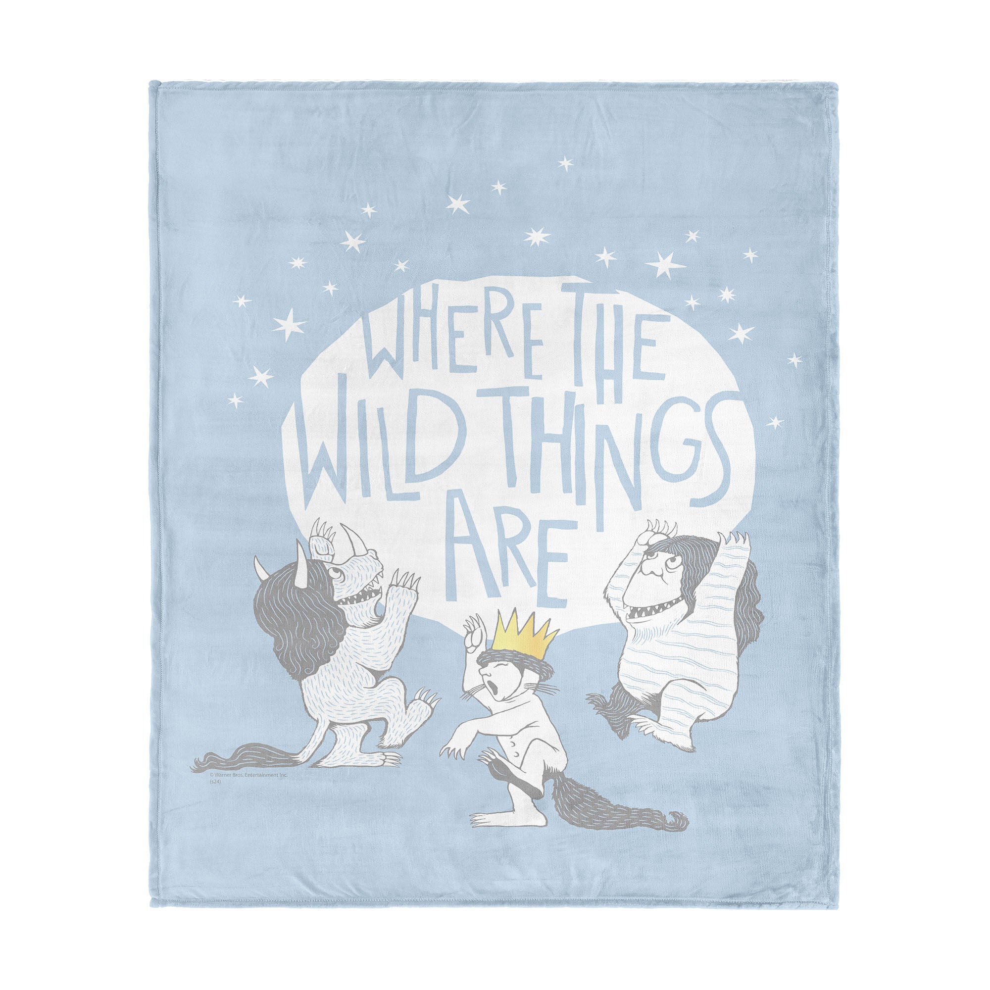 Warner Bros. Where the Wild Things Are Wild Things Silk Touch Throw Blanket 50x60 Inches, BLUE, hi-res image number 0