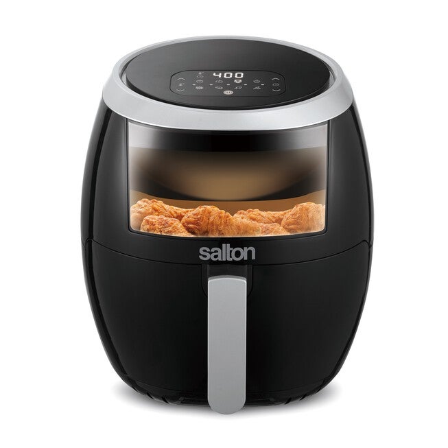 Salton® XL Digital Air Fryer with Viewing Window, BLACK, hi-res image number null