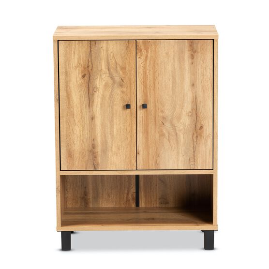 Rossin Wood 2-Door Entryway Shoe Storage Cabinet W Bottom Shelf Furniture, , alternate image number null