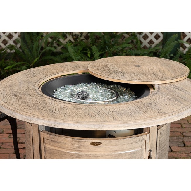 Thatcher Round Aluminum LPG Fire Pit in Driftwood, , alternate image number null