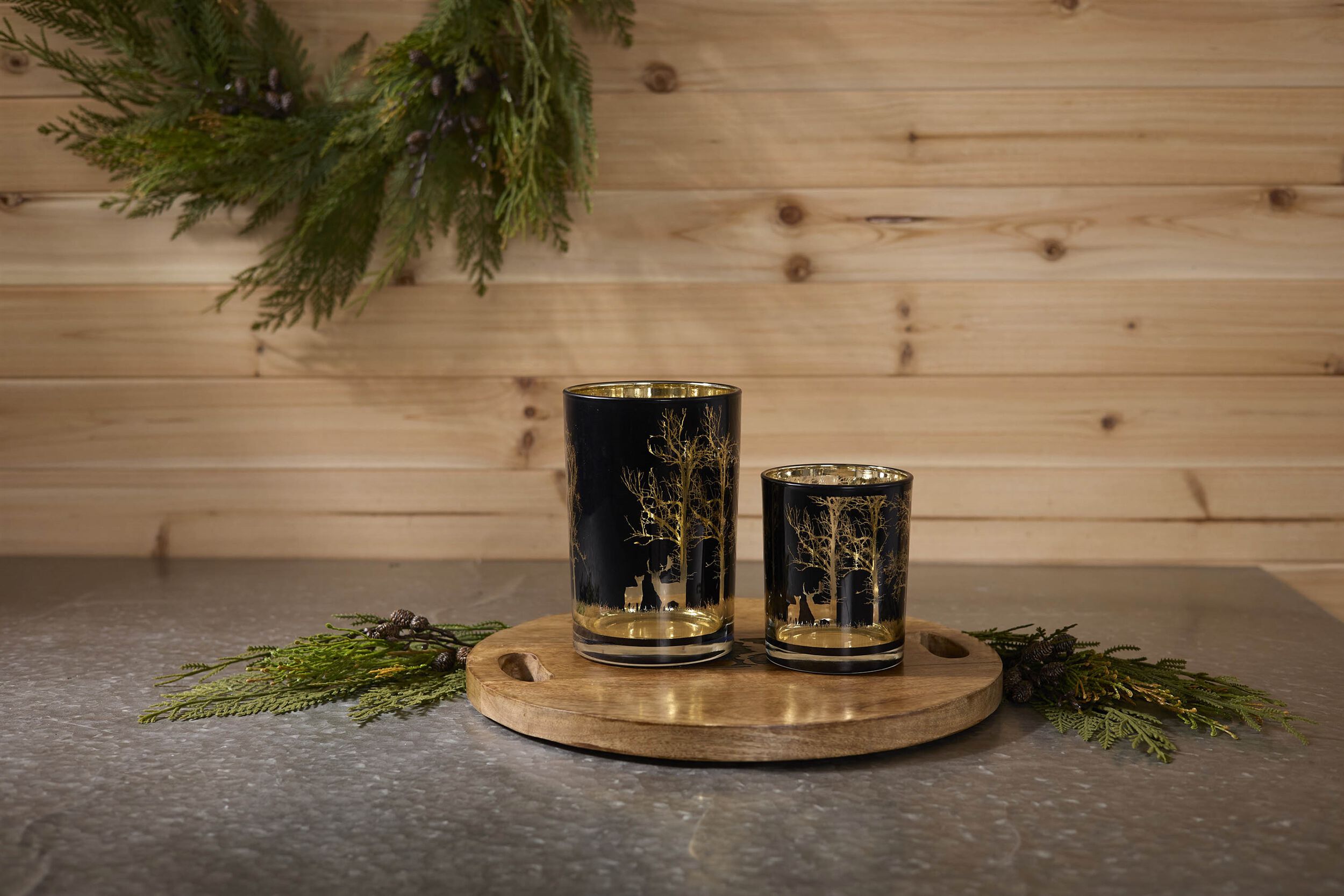 Mossy Oak Deer Candle Holder (Set of 2), BLACK GOLD, alternate image number 2