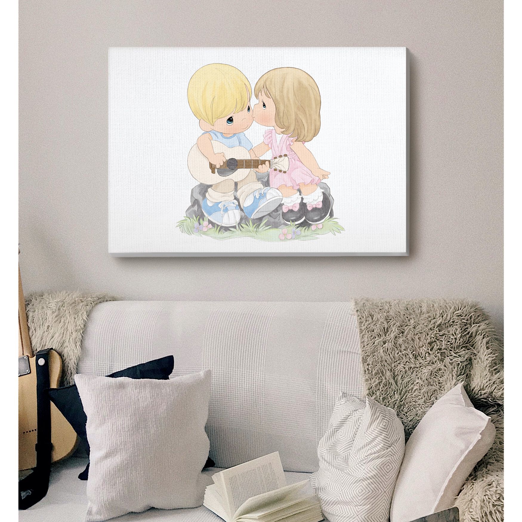 First Kiss Canvas Wall Art, , on-hover image number 1