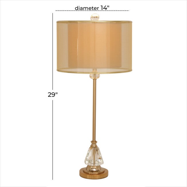 Glam Style Copper Crystal Glass Buffet Lamp, , alternate image number null