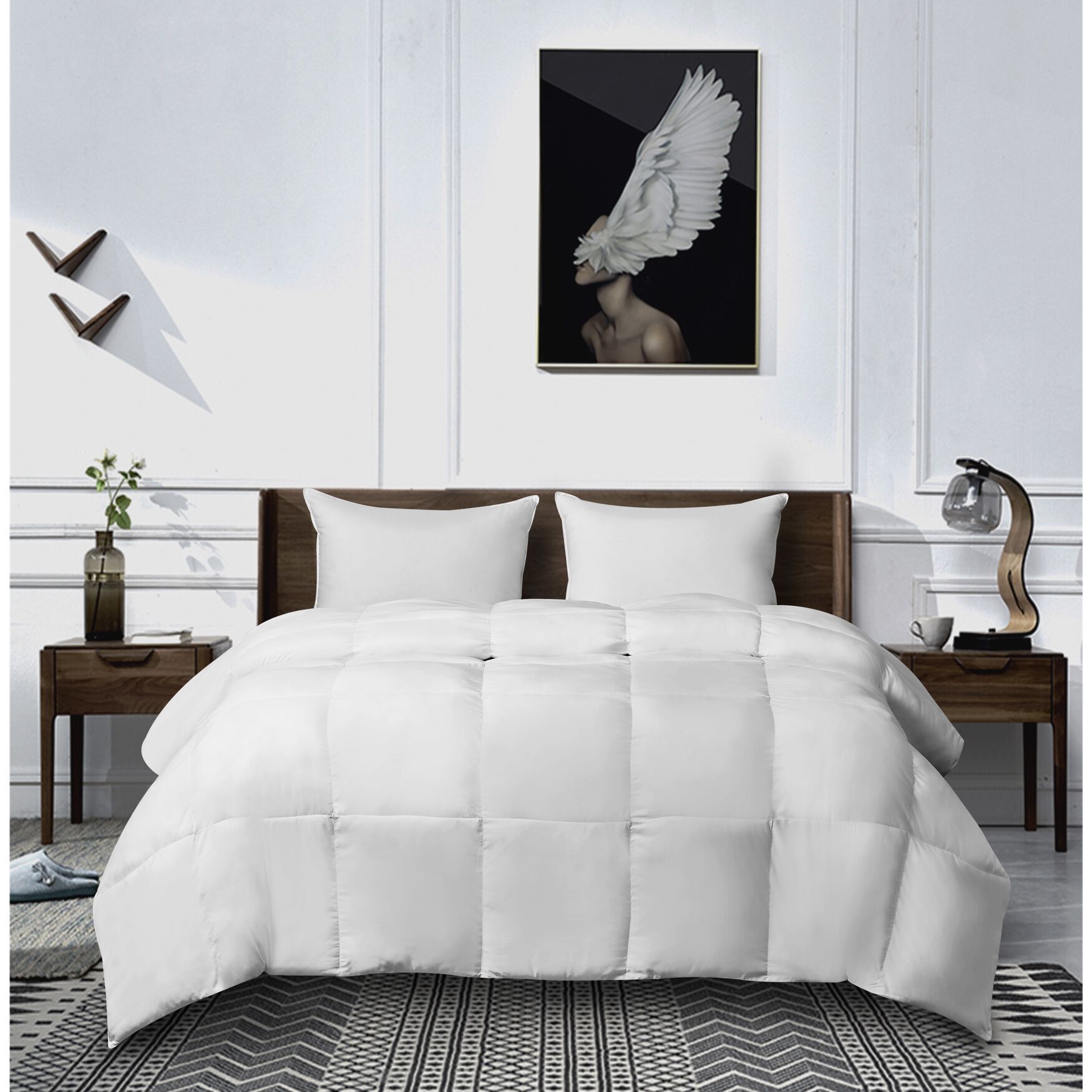 kathy ireland Ultra Soft Down Alternative Comforter, WHITE, hi-res image number 0