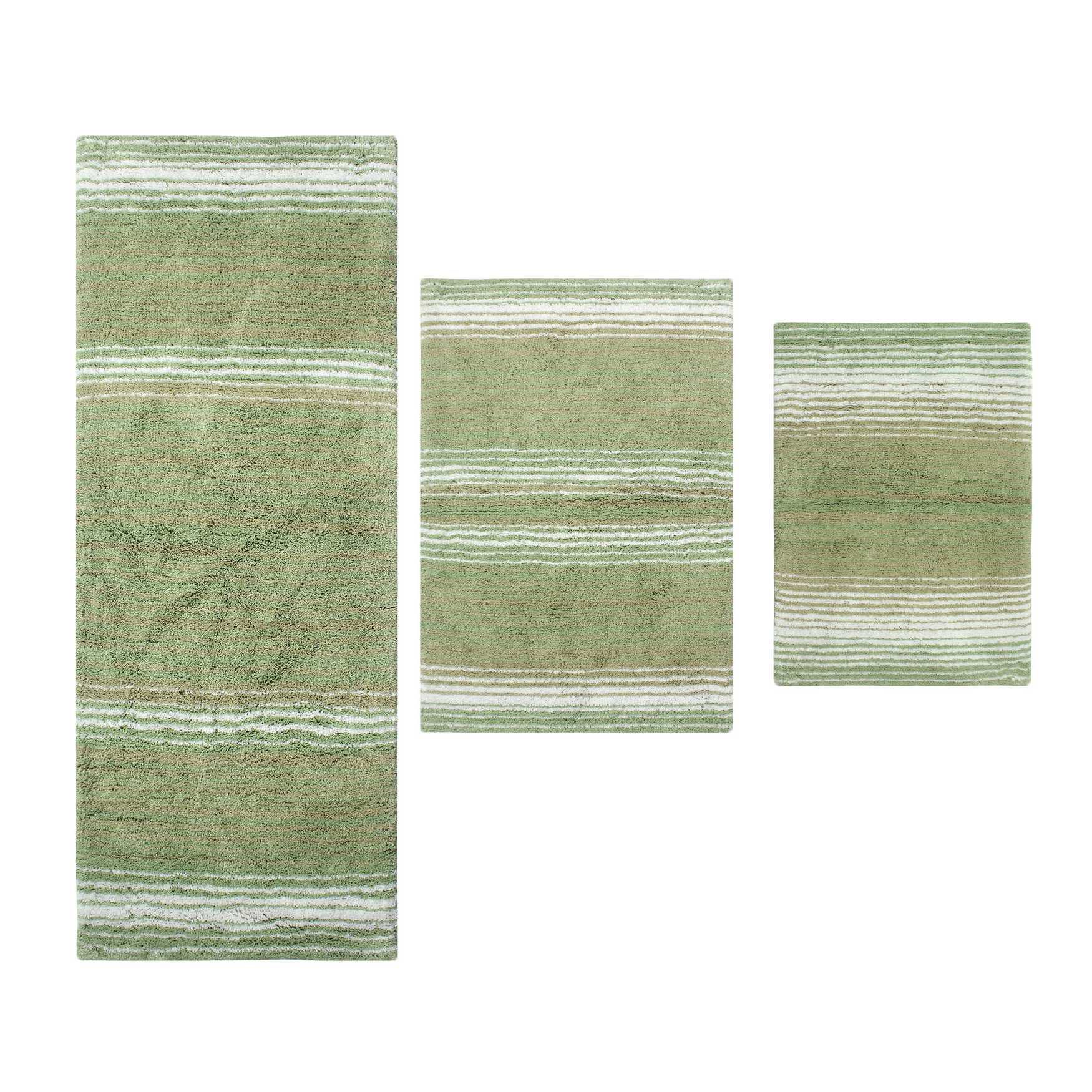 Gradiation 3 Piece Set Bath Rug Collection, SAGE, hi-res image number 0