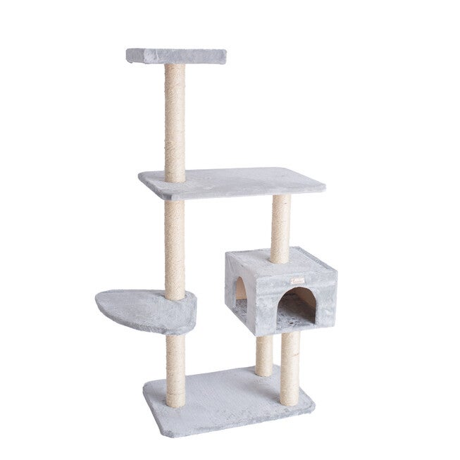 Gleepet 57 inches Real Wood Cat Tree With Condo And Perch, , alternate image number 3
