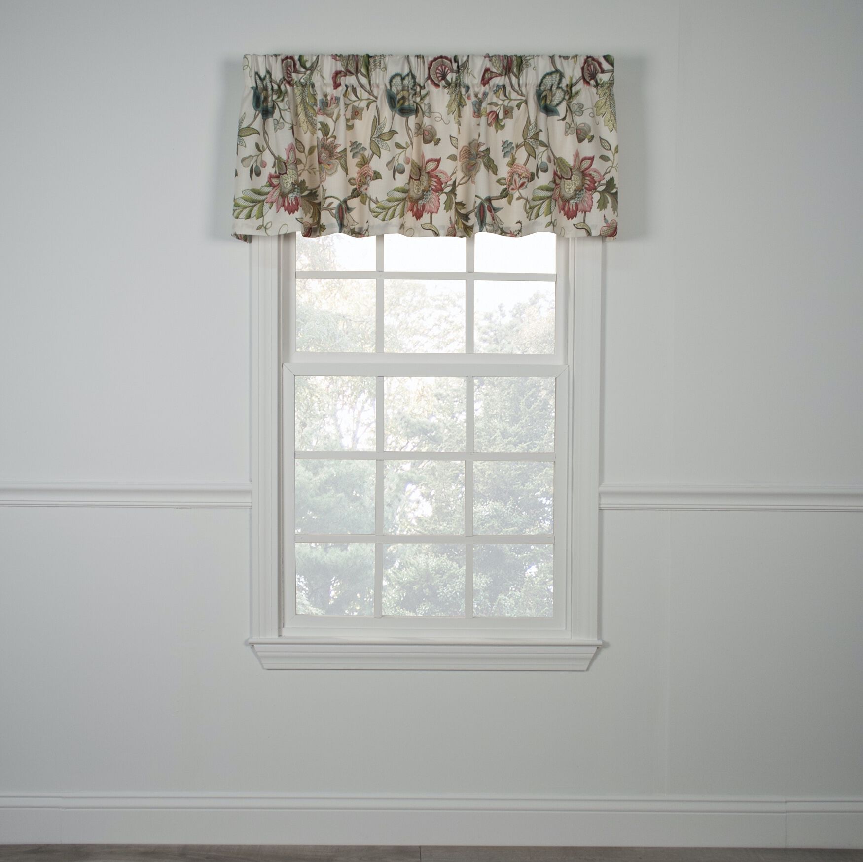 Brissac Unlined Tailored Valance, RED, hi-res image number 0
