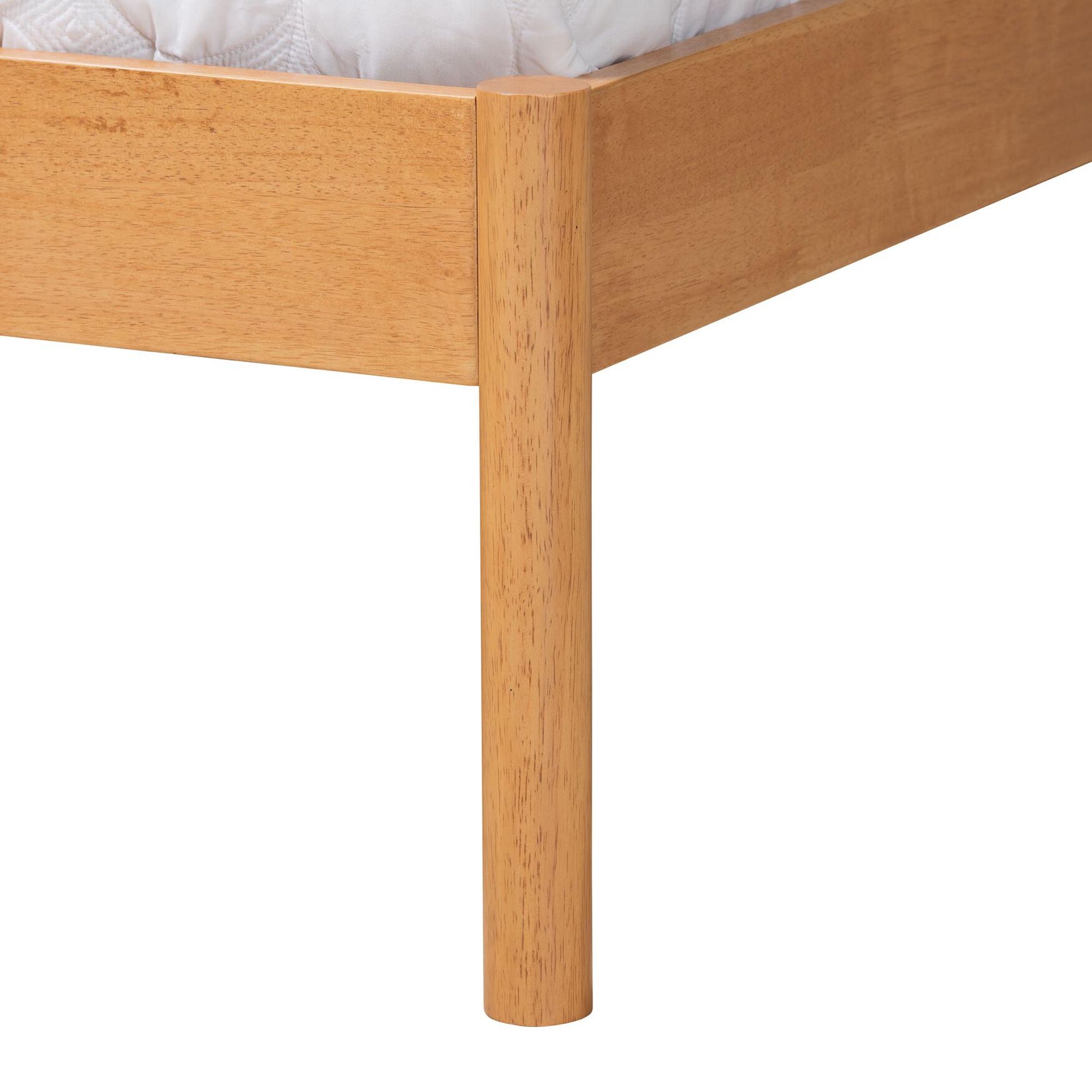 Quincia Japandi Sandy Brown Finished Wood Queen Size Platform Bed, , alternate image number 4