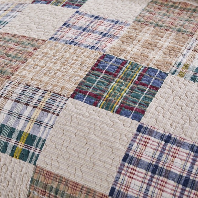 Oxford Quilted Patchwork Throw Blanket, , alternate image number 2