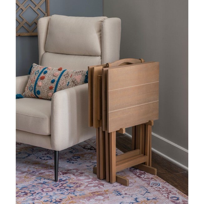 Linley Acacia Tray Table Set, , alternate image number 7