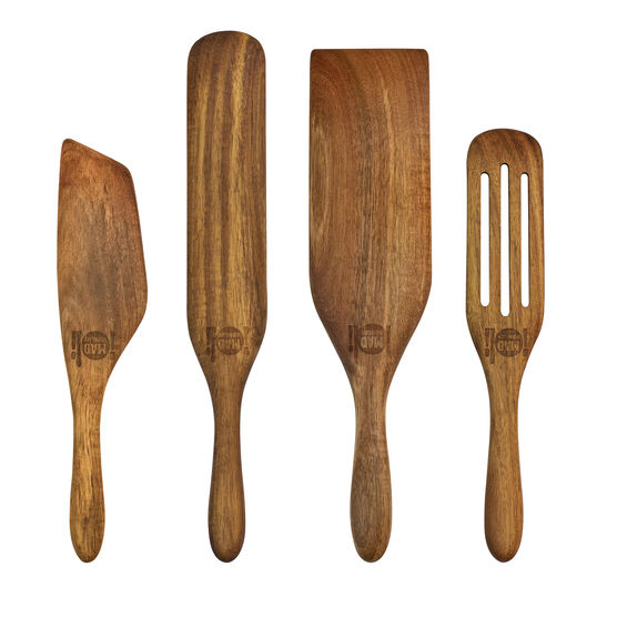 Mad Hungry Original 4-Piece Acacia Wood Spurtle Set, , on-hover image number null