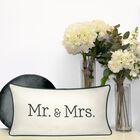 Celebrations ""Mr. & Mrs."" Embroidered Decorative Pillow , , alternate image number null