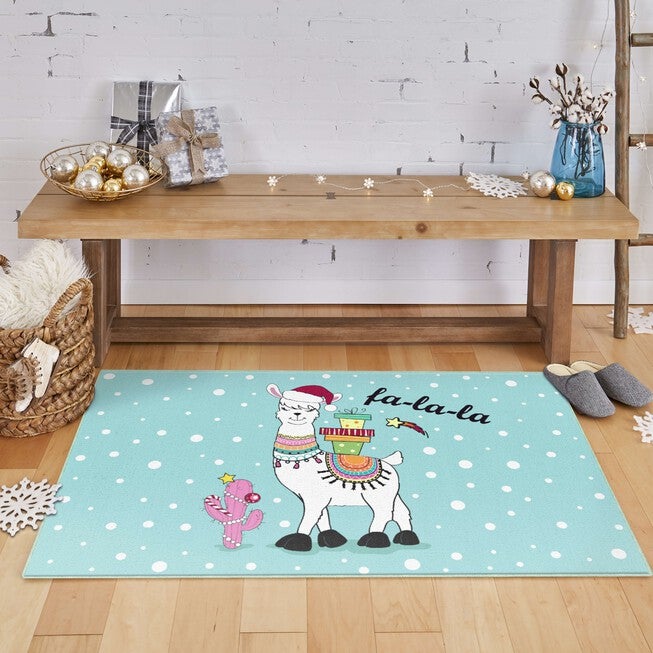 Fa La La Llama Multi Kitchen Rug, , alternate image number 9